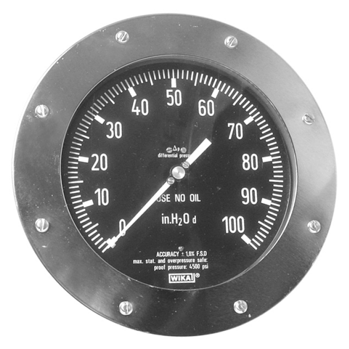 732.26 Series 4.5" or 6" Differential Pressure Gauge for O2 Service