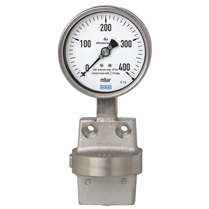 73x.31 Series 4" or 6" Industrial Differential Pressure Gauge, All Welded, Solid Front, SS or Inconel Wetted Parts