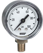 [9747257] 111.10 Series Brass Dry Pressure Gauge, 0 to 100 psi